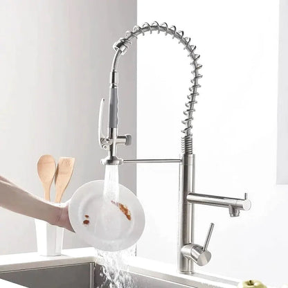 Robinet de Cuisine avec Ressort – Pulvérisateur Intégré Professionnel