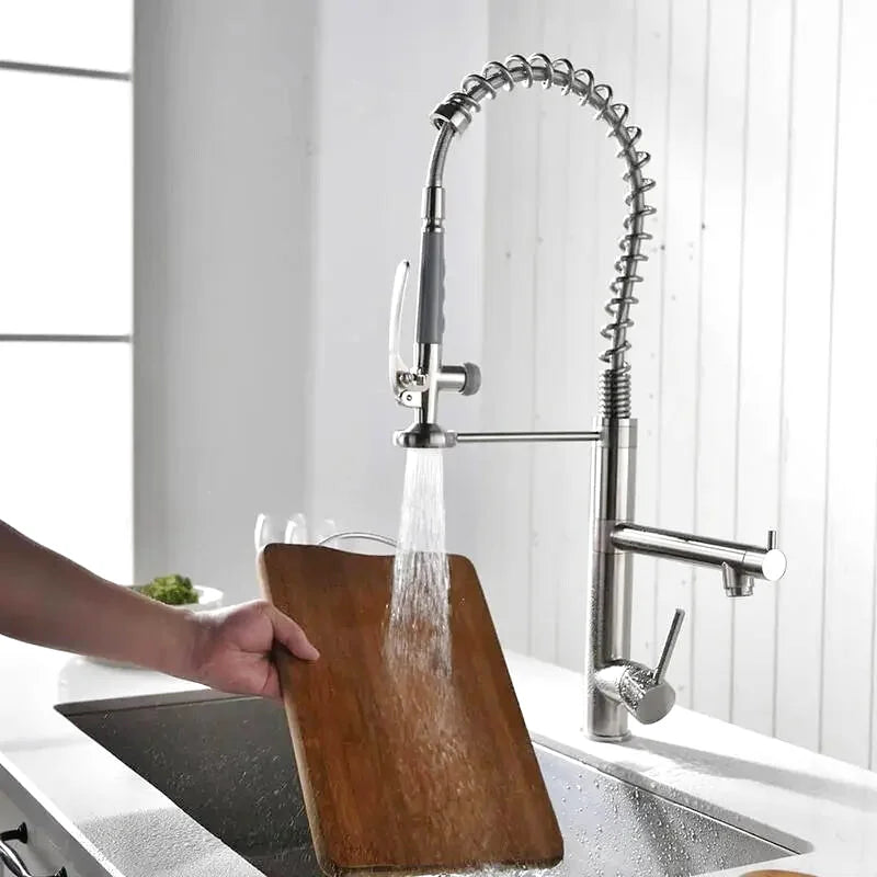 Robinet de Cuisine avec Ressort – Pulvérisateur Intégré Professionnel