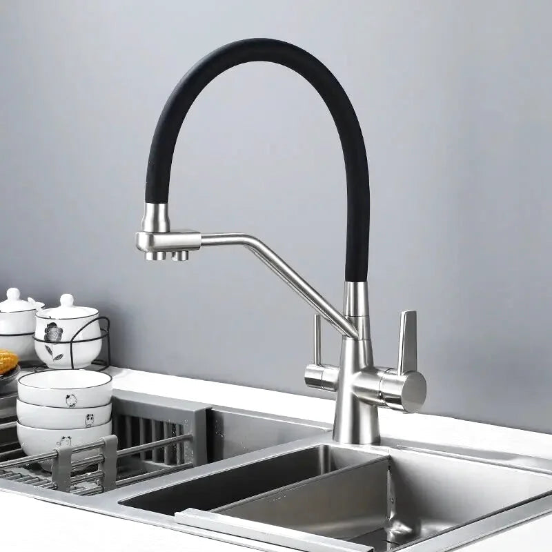Robinet de Cuisine 3 Voies – Purificateur Intégré, Extractible