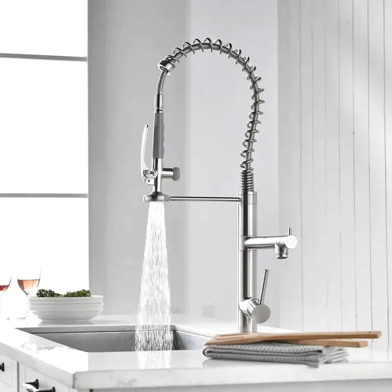 Robinet de Cuisine avec Ressort – Pulvérisateur Intégré Professionnel