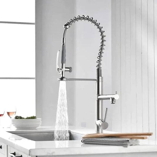 Robinet de Cuisine avec Ressort – Pulvérisateur Intégré Professionnel