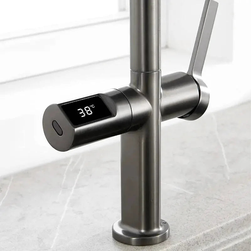 Robinet de Cuisine Thermostatique – En Laiton avec Affichage Numérique