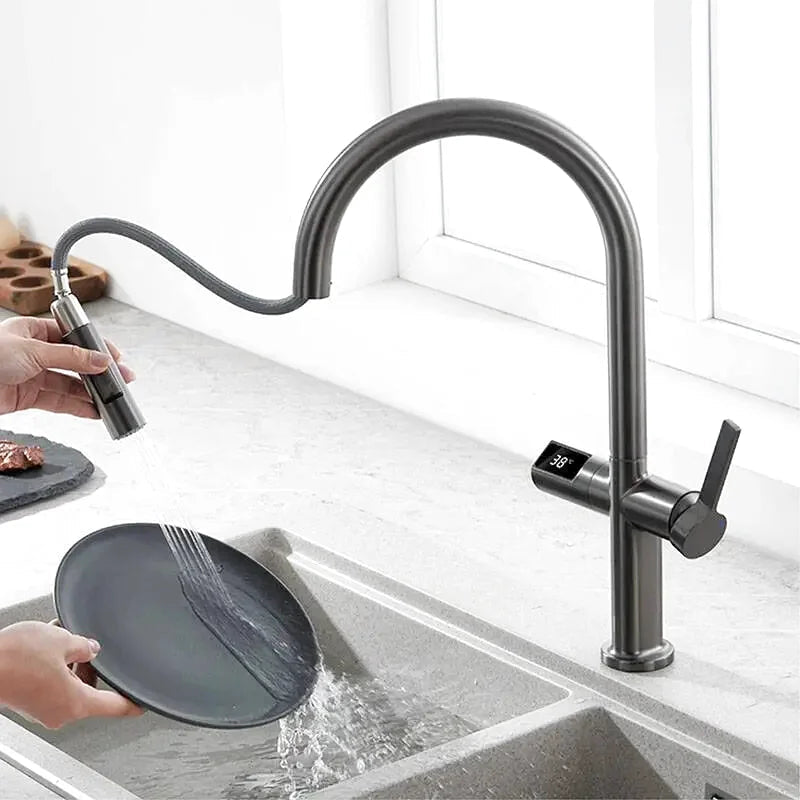 Robinet de Cuisine Thermostatique – En Laiton avec Affichage Numérique