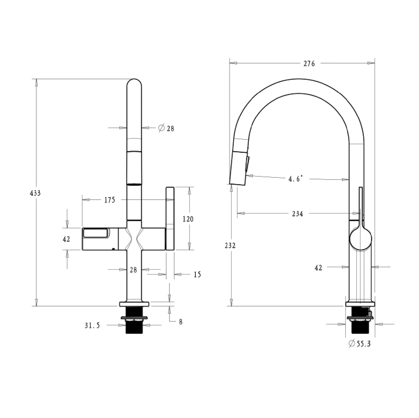 Robinet de Cuisine Thermostatique – En Laiton avec Affichage Numérique