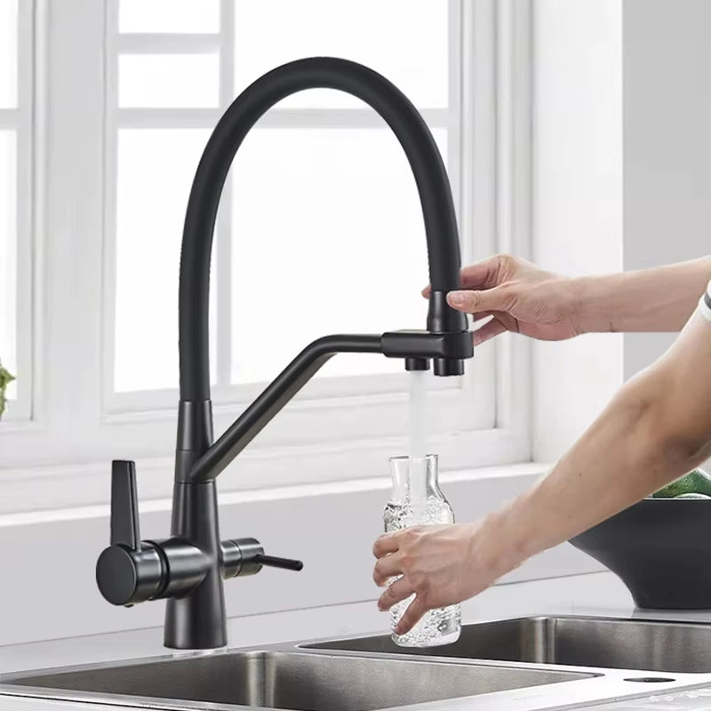 Robinet de Cuisine 3 Voies – Purificateur Intégré, Extractible