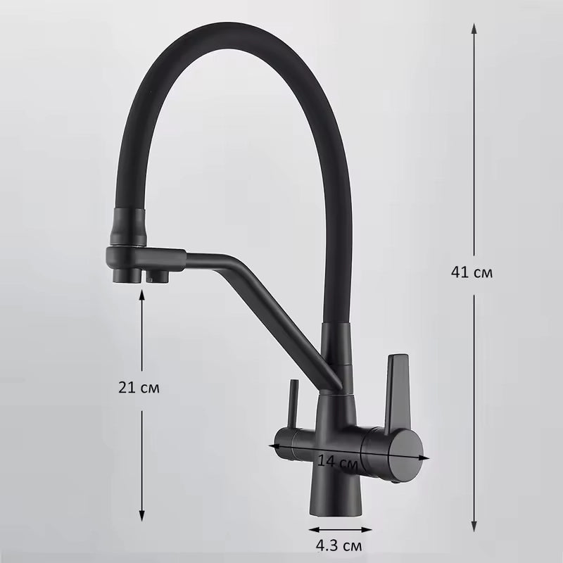 Robinet de Cuisine 3 Voies – Purificateur Intégré, Extractible
