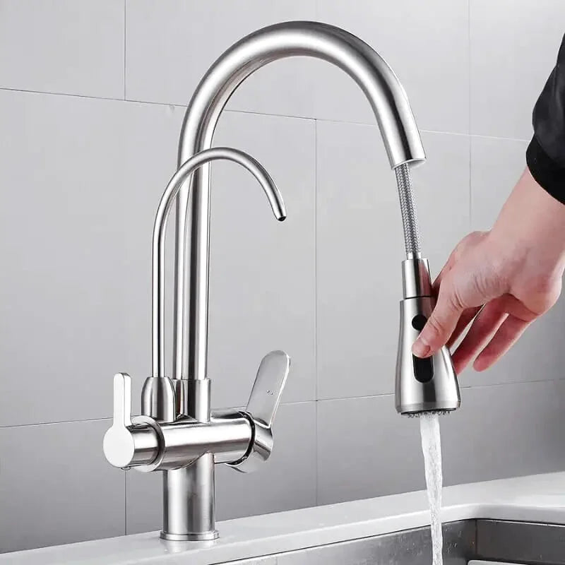 Robinet de Cuisine avec Filtre –Douchette Extractible et Mitigeur