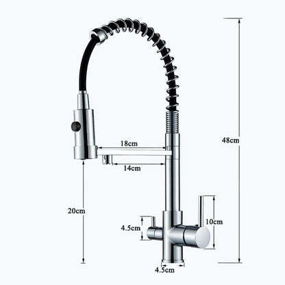 Robinet Extractible – Tête Rétractable à Double Jet